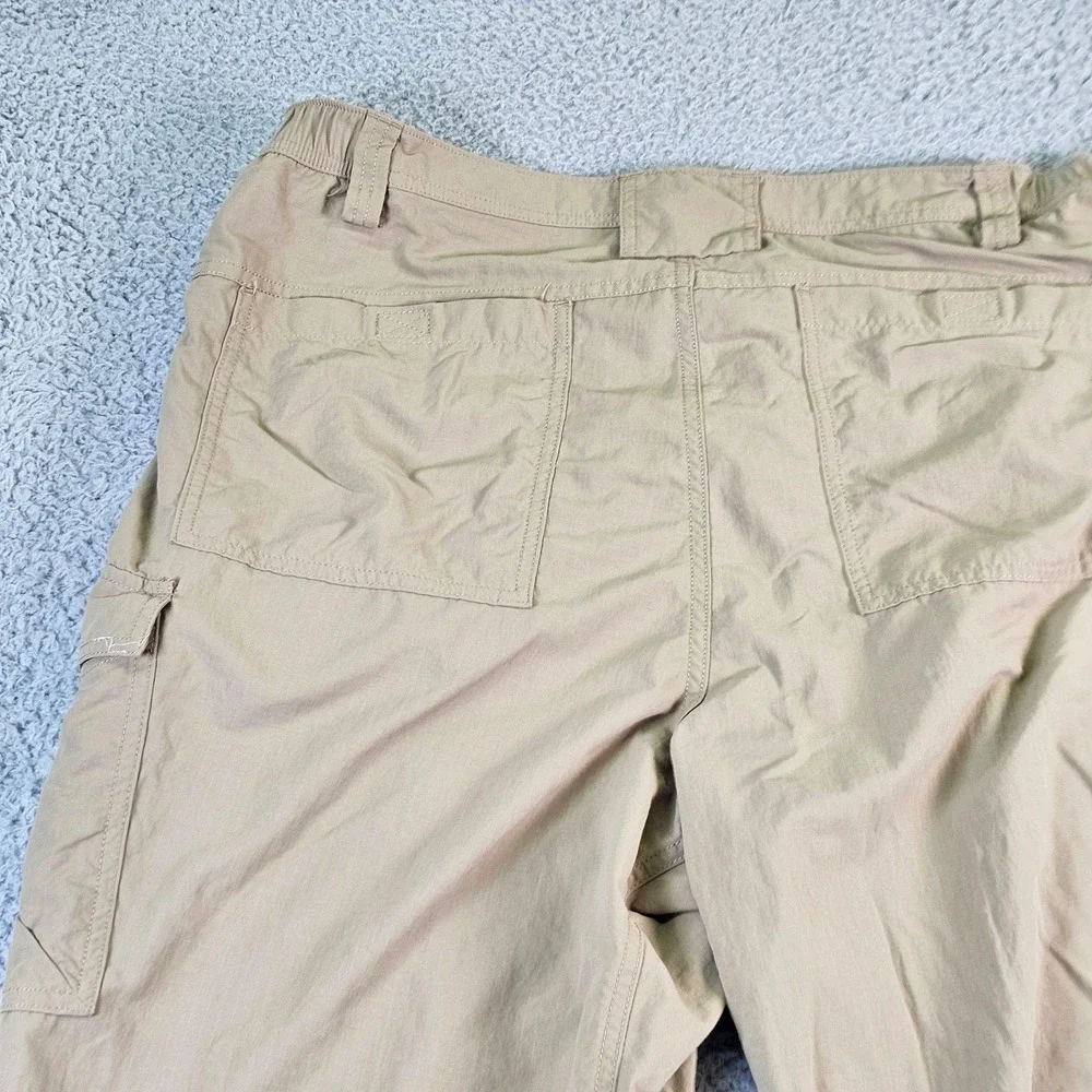 Duluth Trading Co Cargo Pants Mens 40x30 Beige Nylon Lightweight Hiking Outdoor